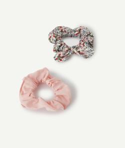 Lot de 2 chouchous fille rose et fleuri - TU