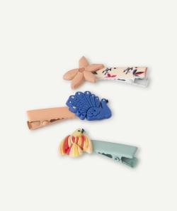 Lot de 3 barrettes bébé fille colorées - TU