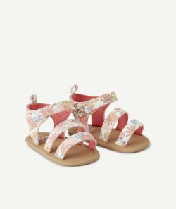 Chaussons style sandales bébé fille imprimés floraux - 6-12 M