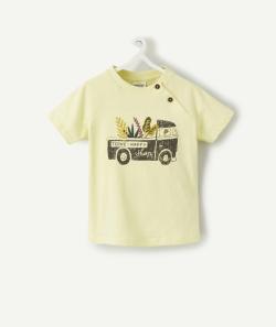 T-shirt bébé garçon en coton bio vert avec motif camion - 18 M