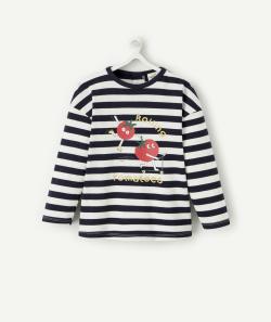 T-shirt bébé garçon en coton bio à rayures avec tomates - 12 M