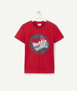 T-shirt garçon en coton bio rouge motif capsule - 5 A