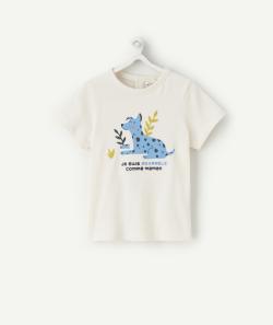 T-shirt bébé garçon en coton bio avec chien bleu - 24 M