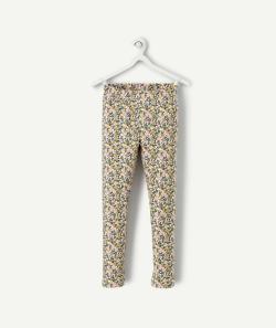 Legging fille en coton bio imprimé fleuri - 12 A