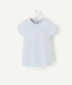 T-shirt bébé fille en coton bio bleu pâle - 18 M
