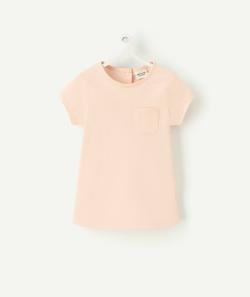 T-shirt bébé fille en coton bio rose pâle - 18 M