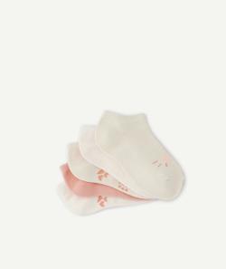 Lot de 5 paires de chaussettes roses et beiges - 24-26
