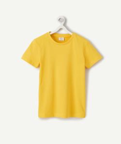 T-shirt garçon en coton bio jaune - 10 A