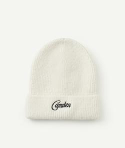 Bonnet en tricot fille en fibres recyclées écru thème camden - TU