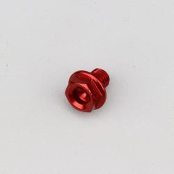 Vis 8x10 mm tête hexagonale embase Evotech rouge (à l'unité)