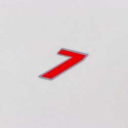 Sticker numéro 7 rouge holographique 3.7 cm